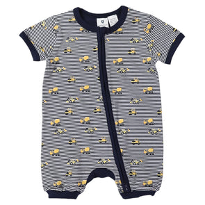 Trucks and Diggers Short Sleeve Romper by Korango