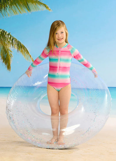 Girls Ombre Lurex Zip Front Paddlesuit by Seafolly