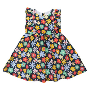 Flower Print Woven Frill Dress by Korango